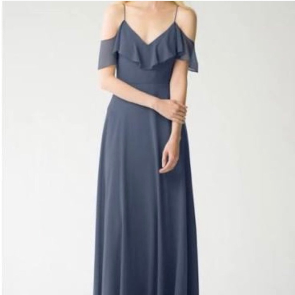 Jenny Yoo BHLDN Mila Flutter Sleeve Dress-Sz 12